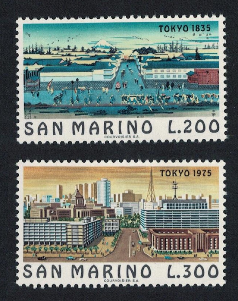 San Marino Tokyo Important Cities of the World 2v 1975 MNH SG#1032-1033