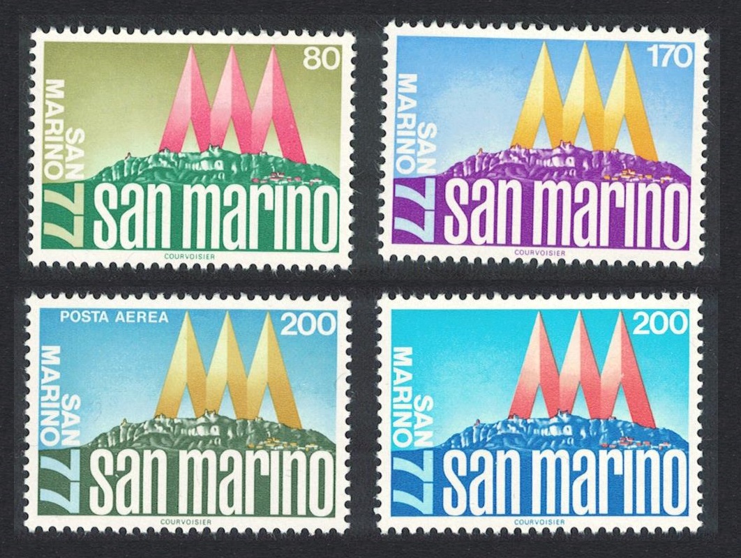 San Marino &#39;San Marino 77&#39; Stamp Exhibition 4v 1977 MNH SG#1068-1071