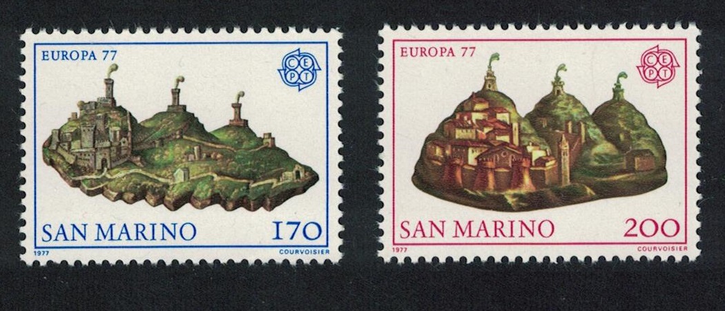 San Marino Europa Landscapes 2v 1977 MNH SG#1072-1073