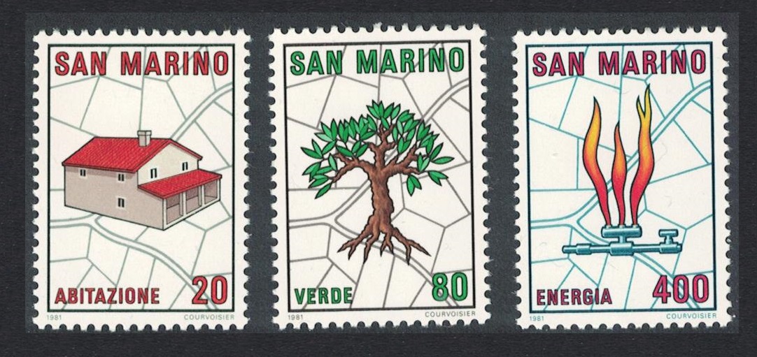 San Marino Urban Development Scheme 3v 1981 MNH SG#1167-1169