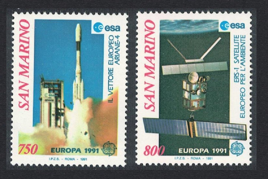 San Marino Europe in Space Europa CEPT 2v 1991 MNH SG#1391-1392