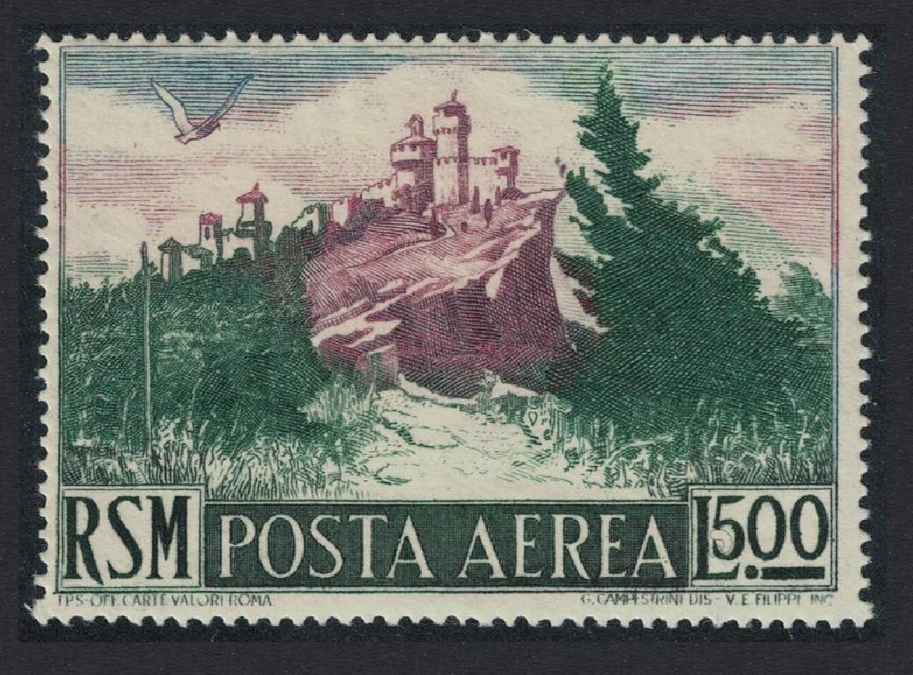 San Marino View from St Mustiola 500L 1950 MNH SG#415 MI#450