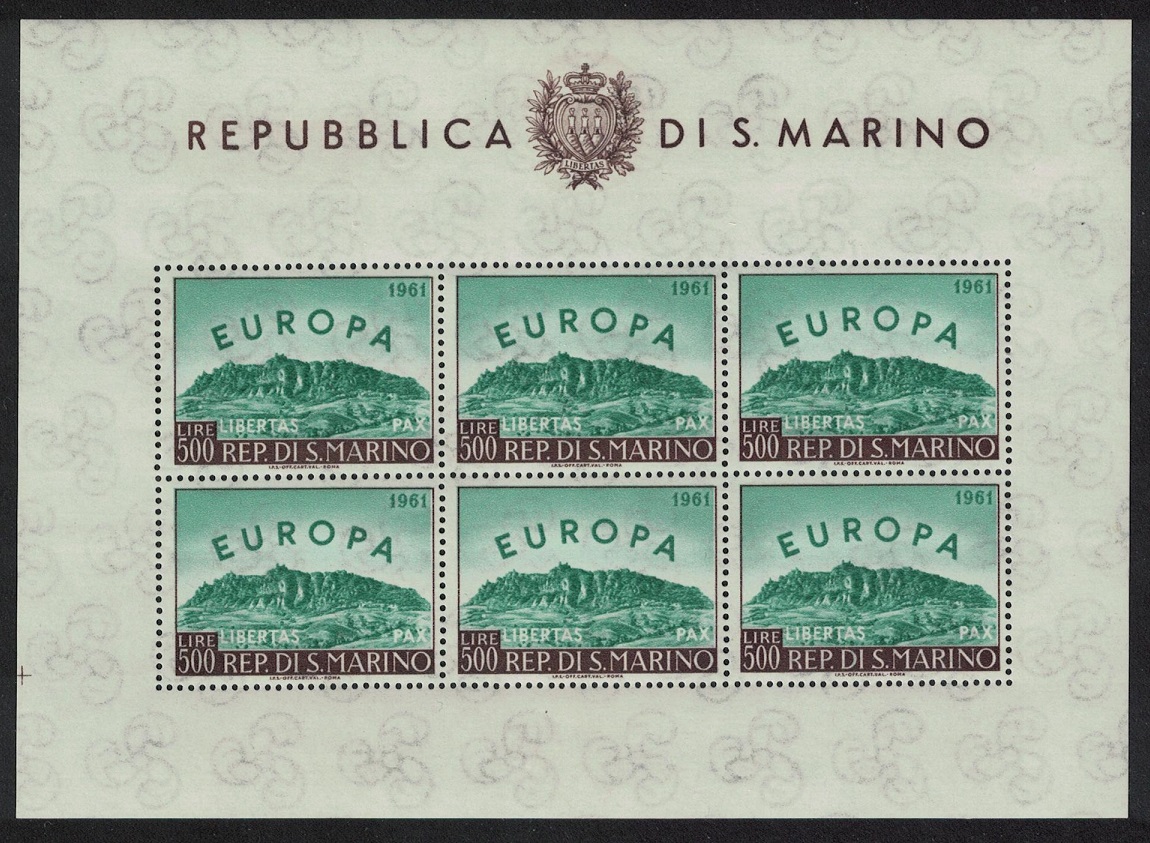 San Marino Europe Sheetlet 1961 MNH SG#640 MI#700 Bogen