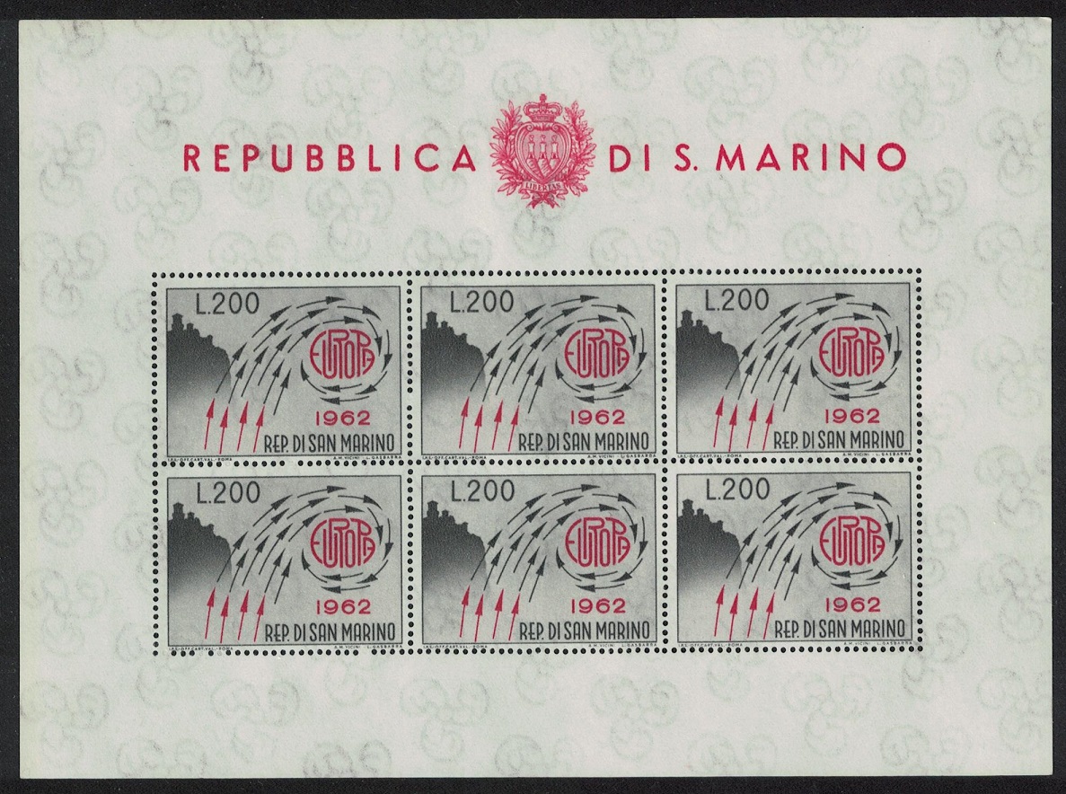 San Marino Europa Sheetlet 1962 MNH SG#689 MI#749 Bogen