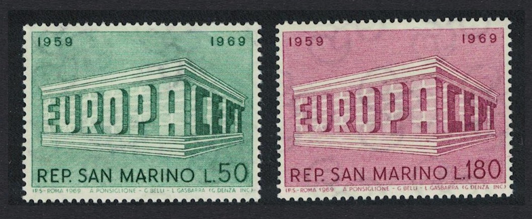 San Marino Europa CEPT 2v 1969 MNH SG#862-863