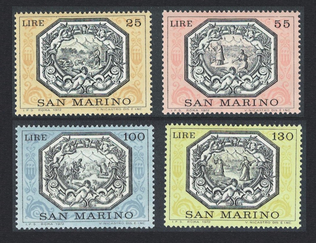 San Marino &#39;Life of St Marinus&#39; 4v 1972 MNH SG#934-937