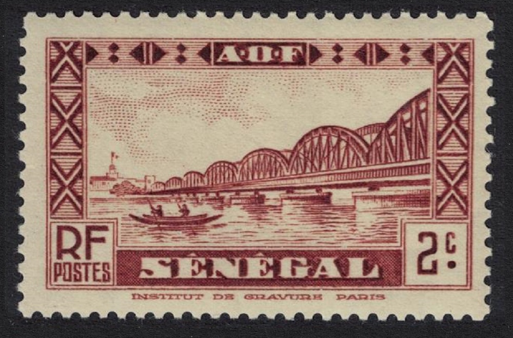 Senegal Faidherbe Bridge Boat Dakar 2c 1935 MNH SG#140 Sc#143