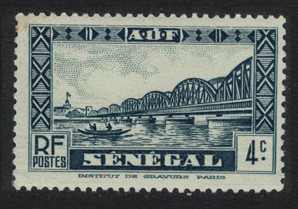 Senegal Faidherbe Bridge Boat Dakar 4c 1935 MNH SG#142 Sc#145