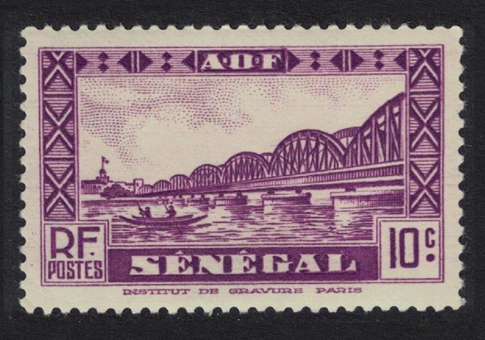 Senegal Faidherbe Bridge Boat Dakar 6c 1935 MH SG#144 Sc#147