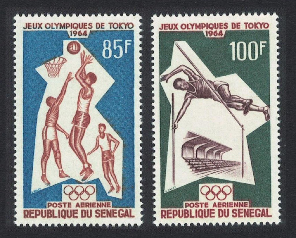 Senegal Basketball Olympic Games Tokyo 2v 1964 MNH SG#283-284 MI#288-289