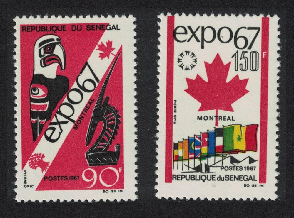 Senegal EXPO 67 World Fair Montreal 2v 1967 MNH SG#358-359 MI#361-362