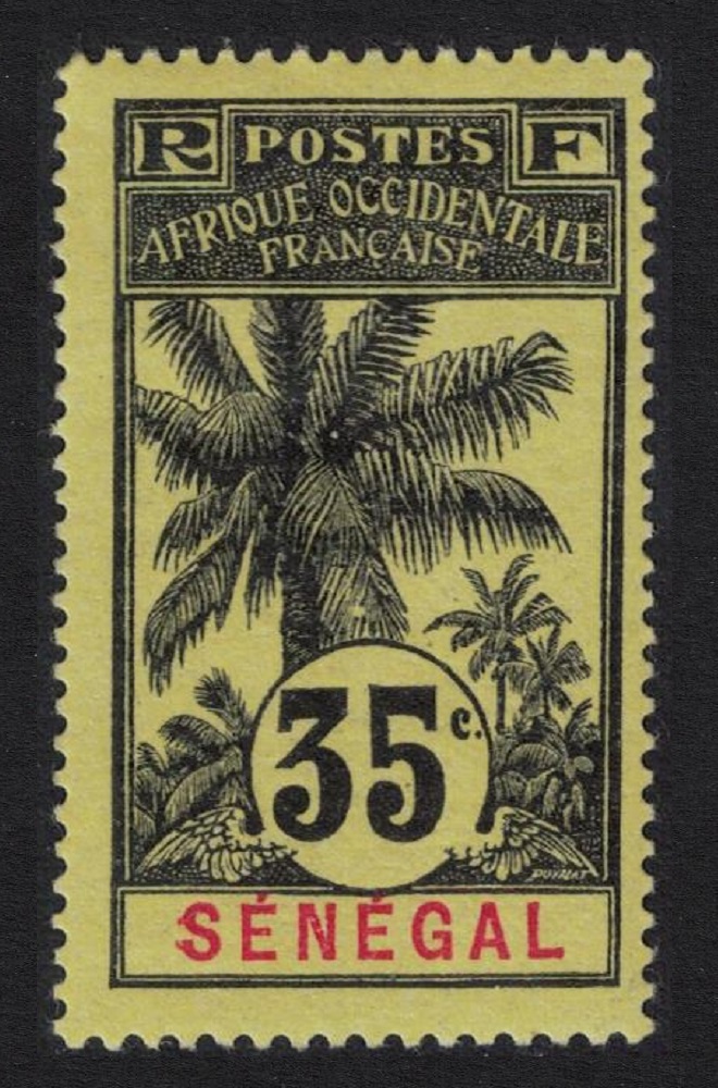 Senegal Palms and Balay key-types inscr &#39;SENEGAL&#39; 35c 1906 MH SG#42 Sc#66