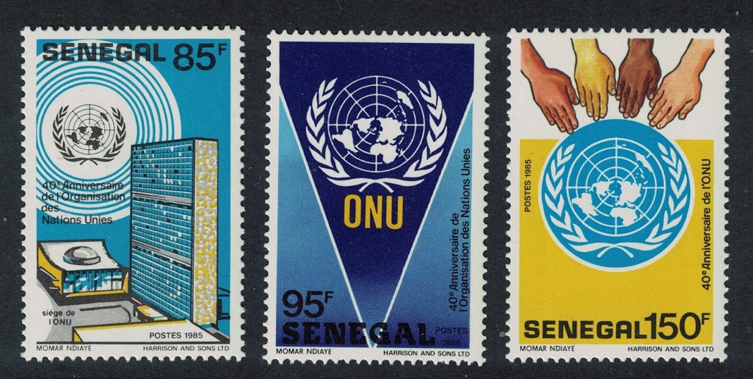 Senegal 40th Anniversary of UNO 3v 1987 MNH SG#902-904