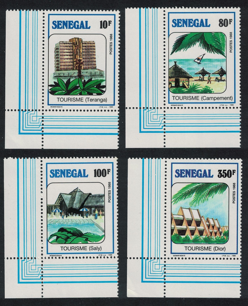 Senegal Tourism 4v 1989 MNH SG#977-980