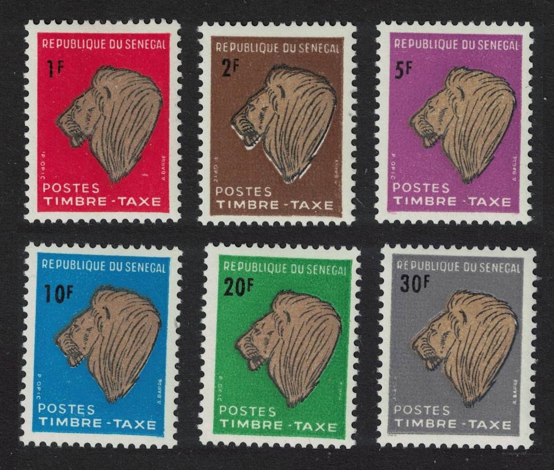 Senegal Lion&#39;s Head Postage Due 6v 1966 MNH SG#D339-D344 MI#Porto 37-42