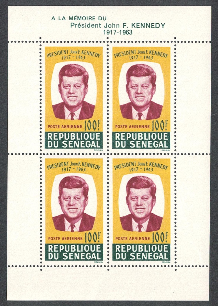 Senegal President Kennedy Commemoration MS 1964 MNH SG#MS291