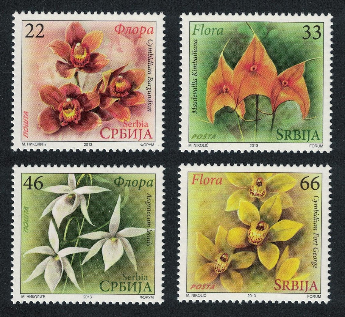 Serbia Orchids 4v 2013 MNH SG#624-627