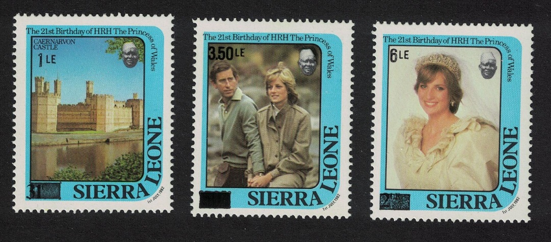 Sierra Leone Provisional overprint RARR UNCATALOGUED 3v 1982 MNH SG#711-713