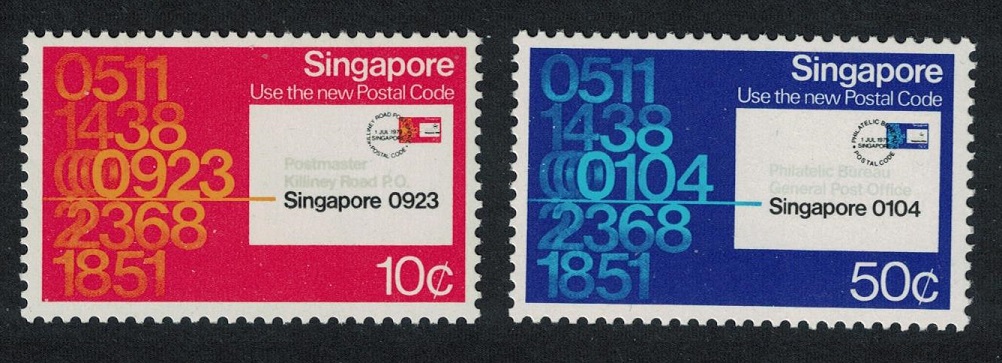 Singapore Postal Code Publicity 2v 1979 MNH SG#350-351