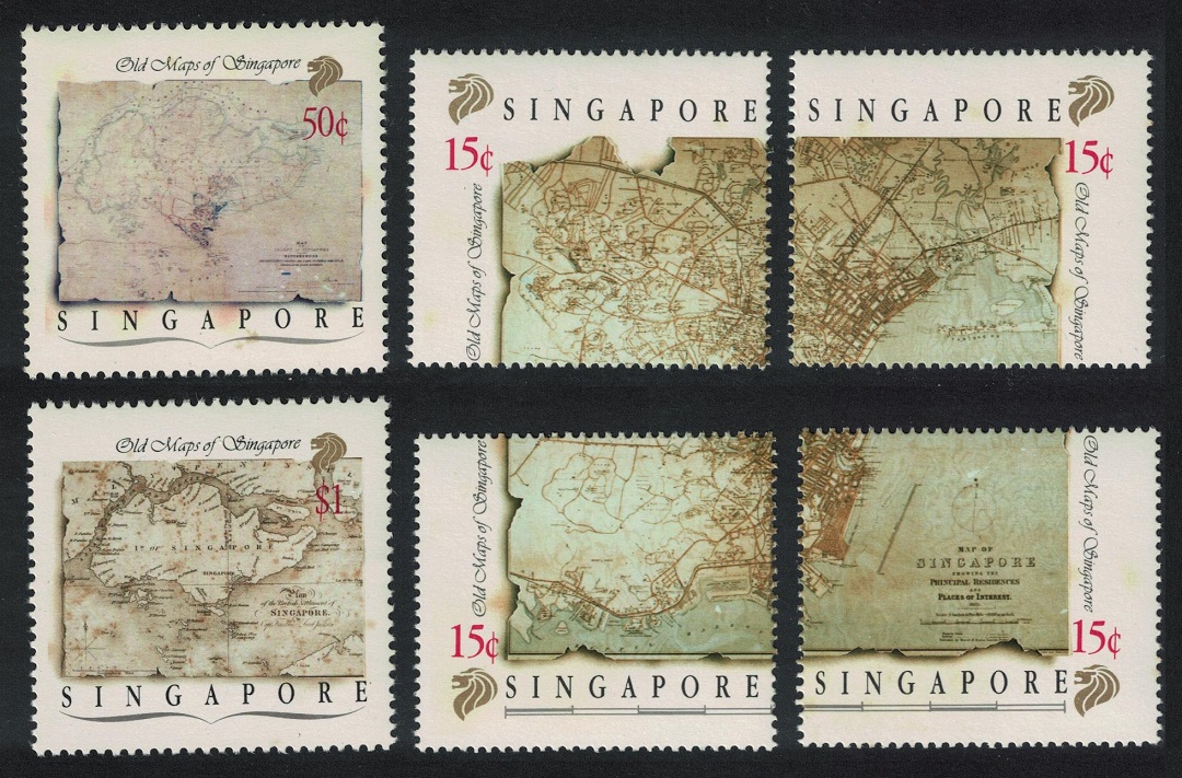 Singapore Maps of Singapore 6v 1989 MNH SG#596-601