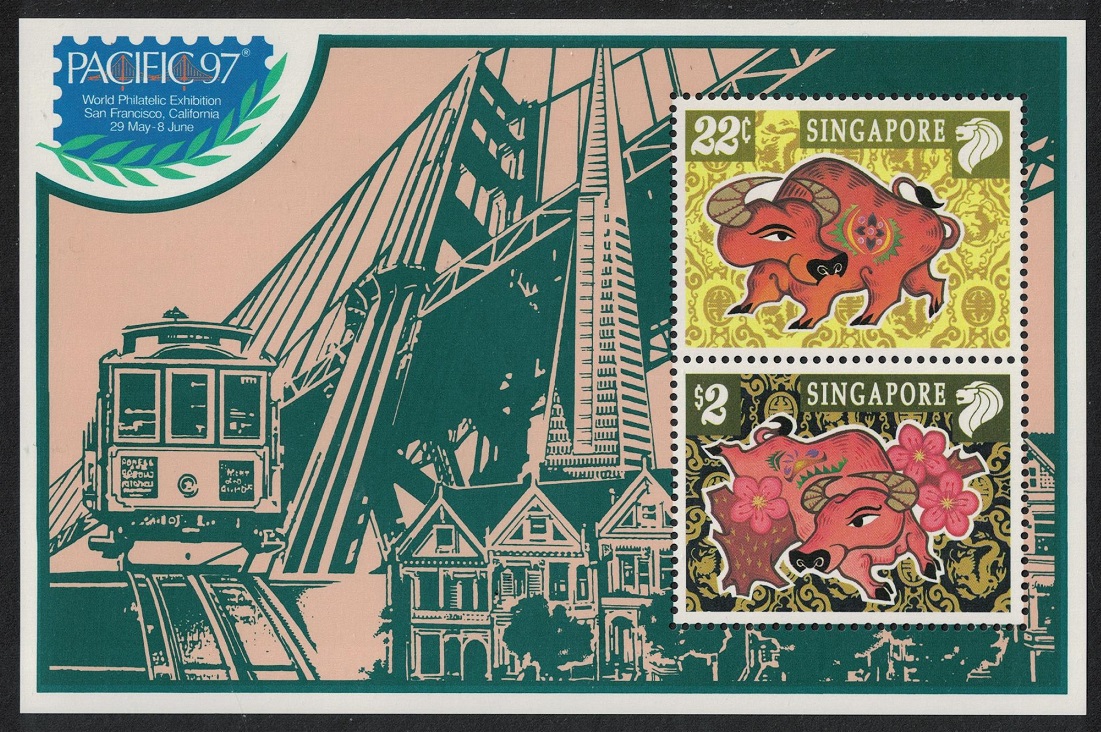 Singapore Chinese New Year of the Ox Pacific 97 MS 1997 MNH SG#MS895