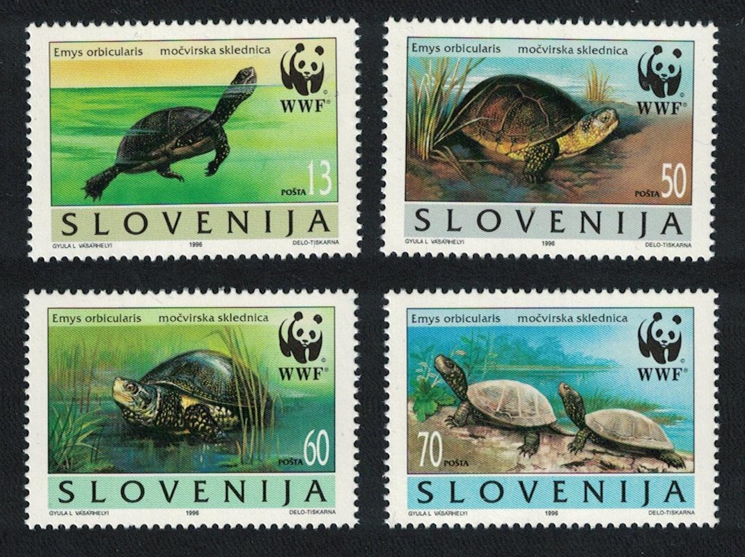 Slovenia WWF European Pond Tortoise 4v 1996 MNH SG#279-282 MI#131-134 Sc#247 a-d