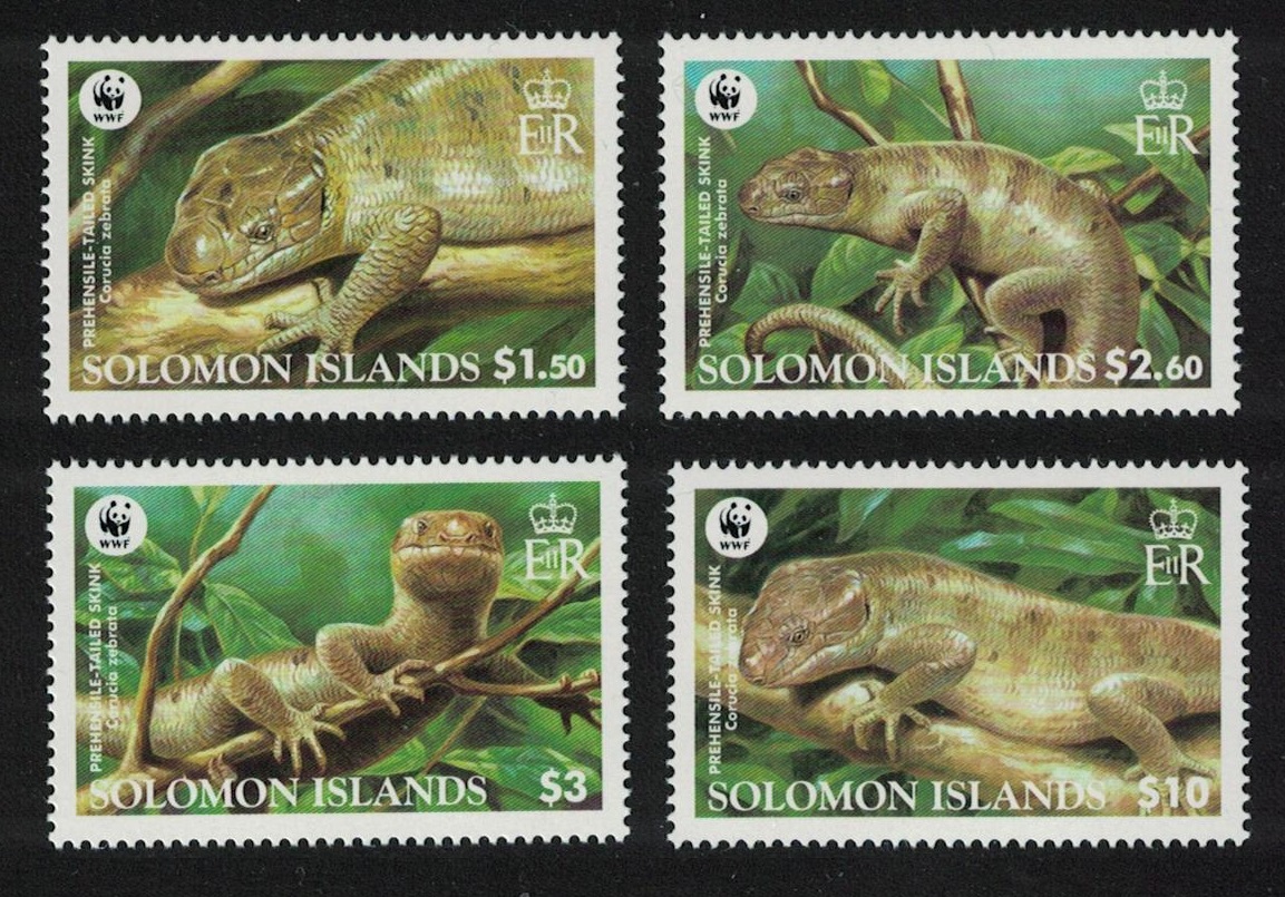 Solomon Islands WWF Prehensile-tailed Skink 4v 2005 MNH SG#1162-1165 MI#1282-1285 Sc#1035-1038