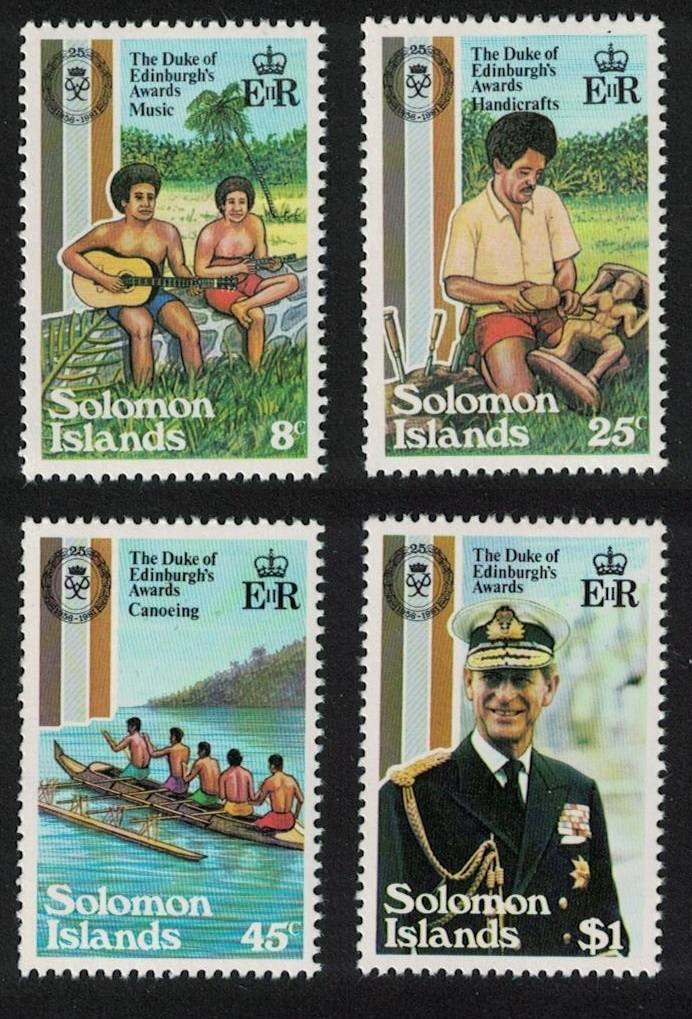 Solomon Islands Music Sculpture Duke of Edinburgh Award 4v 1981 MNH SG#448-451