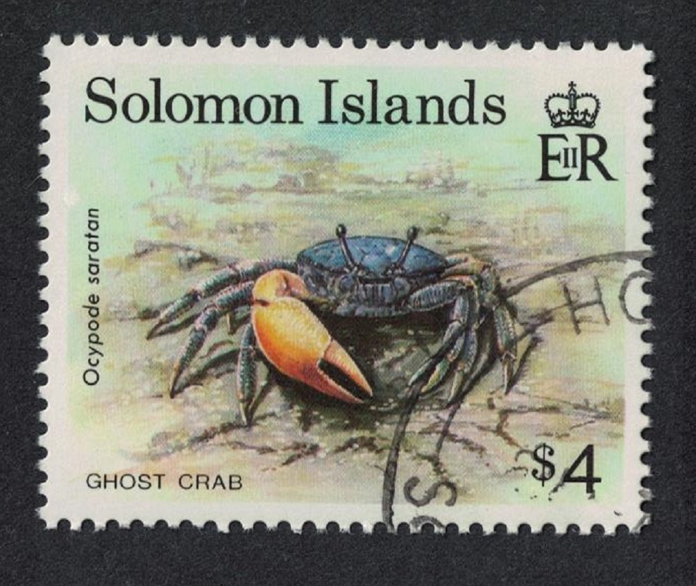 Solomon Islands Ghost crab Marine Life Fauna $4 KEY VALUE 1993 CTO SG#765