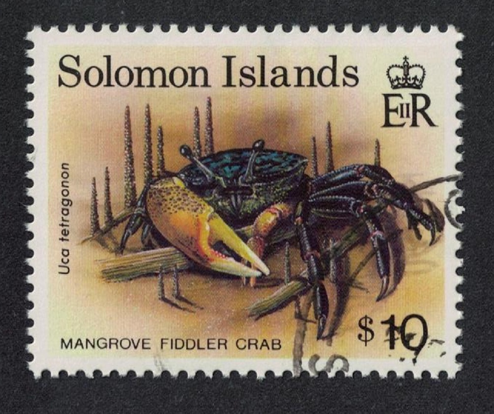 Solomon Islands Mangrove fiddler crab $10 KEY VALUE 1993 CTO SG#766