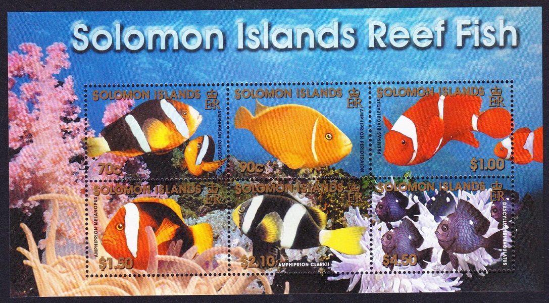 Solomon Islands Reef Fish MS 2001 MNH SG#MS1002