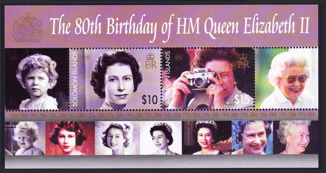 Solomon Islands 80th Birthday of HM Queen Elizabeth II MS 2006 MNH SG#MS1170