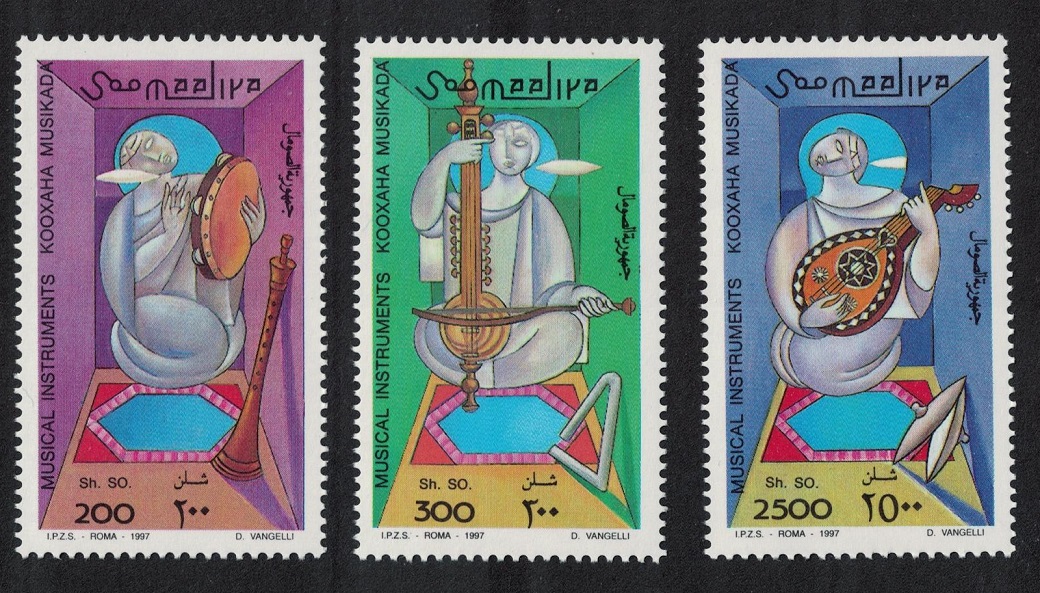 Somalia Arab Musical Instruments 3v 1997 MNH MI#632-634