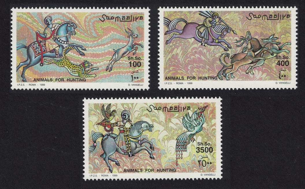 Somalia Horses Hunting of Wildlife 1999 MNH MI#742-744