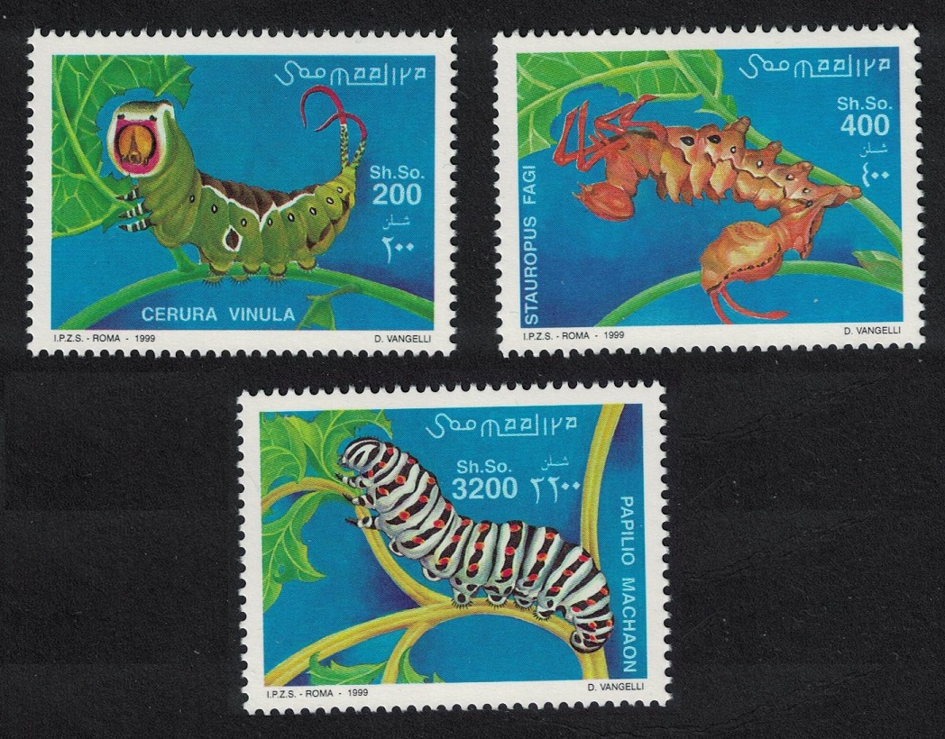 Somalia Caterpillars 3v 1999 MNH MI#754-756