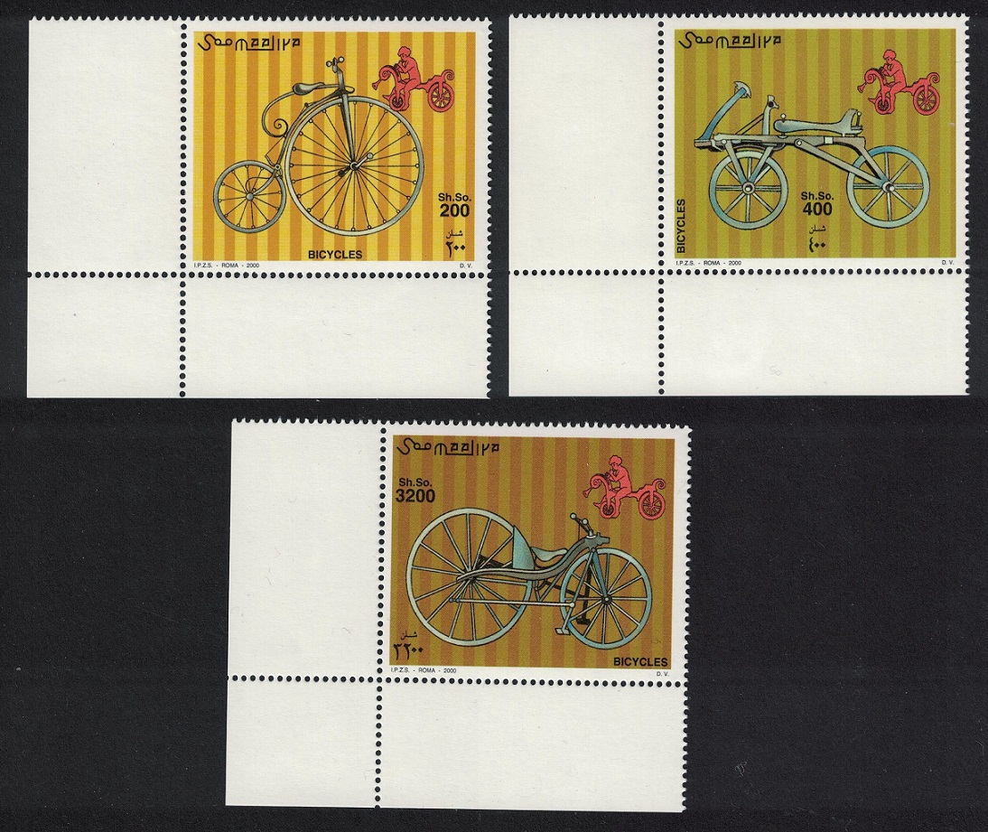 Somalia Bicycles Corners 2000 MNH MI#819-821