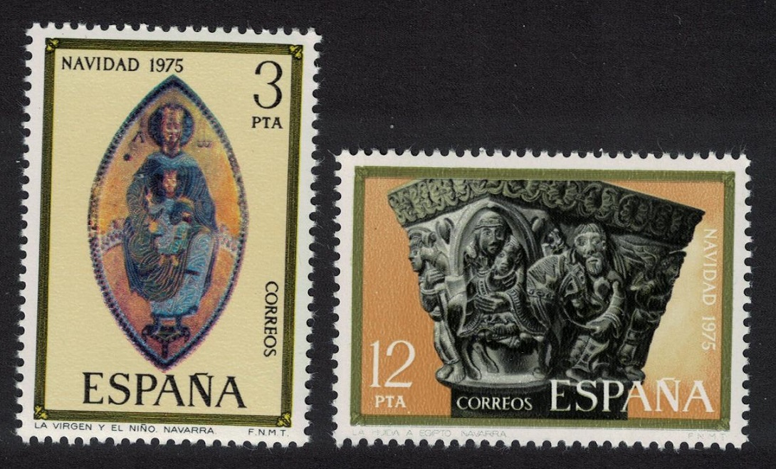 Spain Christmas Navarra Art 2v 1975 MNH SG#2345-2346