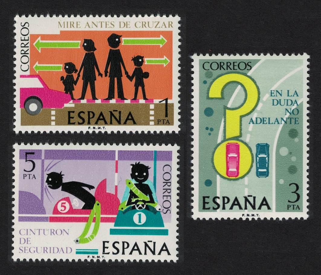 Spain Road Safety 3v 1976 MNH SG#2357-2359