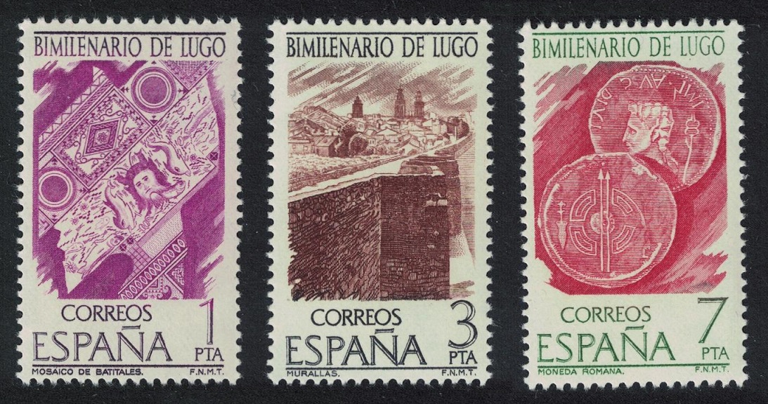 Spain Coins Bimillenary of Lugo 3v 1976 MNH SG#2416-2418