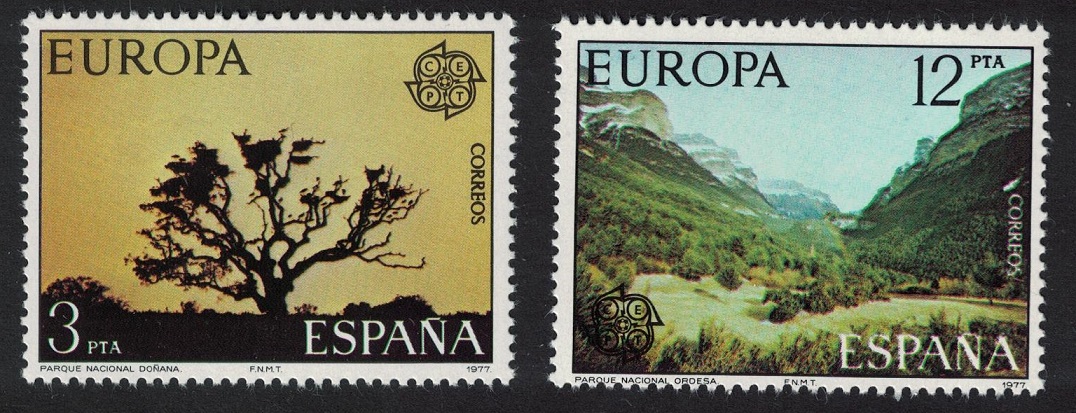 Spain Europa Landscapes National Parks 2v 1977 MNH SG#2462-2463