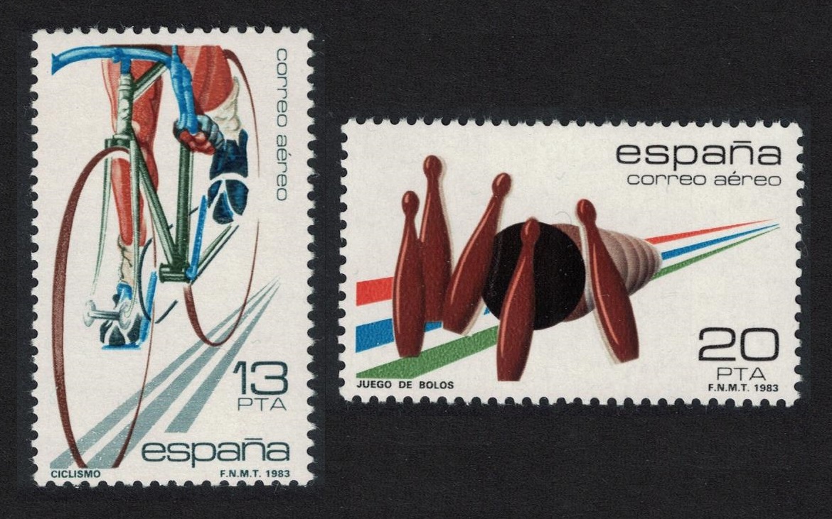 Spain Bowling Cycling Sports 2v 1983 MNH SG#2711-2712