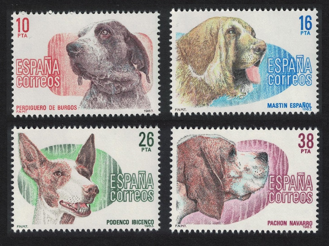 Spain Dogs 4v 1983 MNH SG#2728-2731 Sc#2334-2337