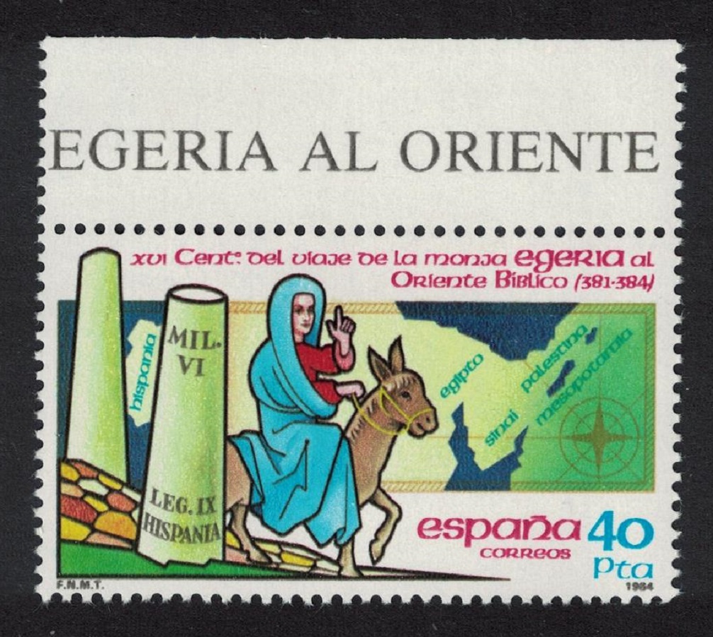 Spain Nun Egeria&#39;s Visit to Middle East Margin 1984 MNH SG#2786