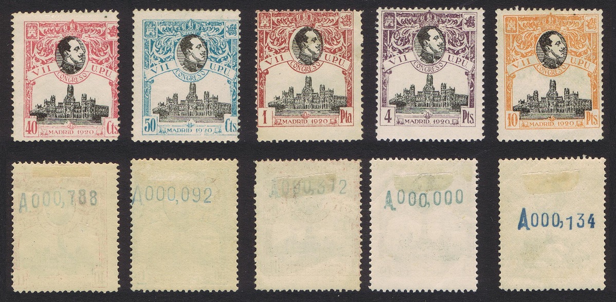 Spain UPU Congress Madrid 5v The highest values 1920 MH SG#369-373 Sc#326-330