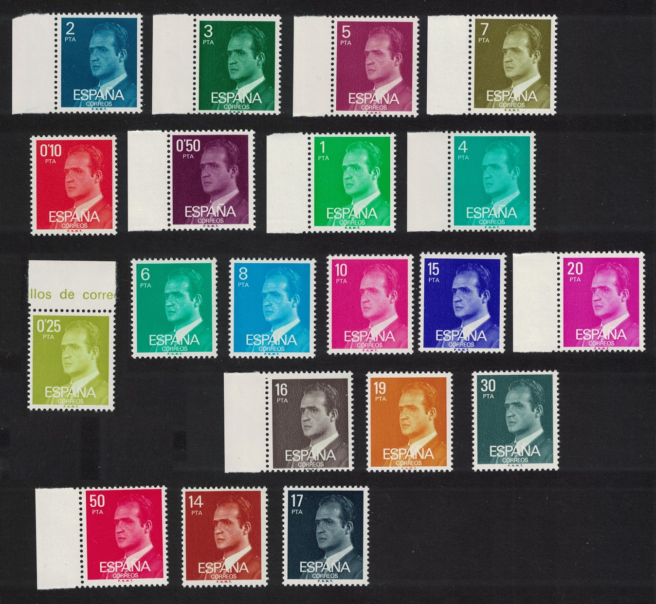 Spain King Juan Carlos I 20v Phosphor Paper 1976 MNH SG#2389-2409