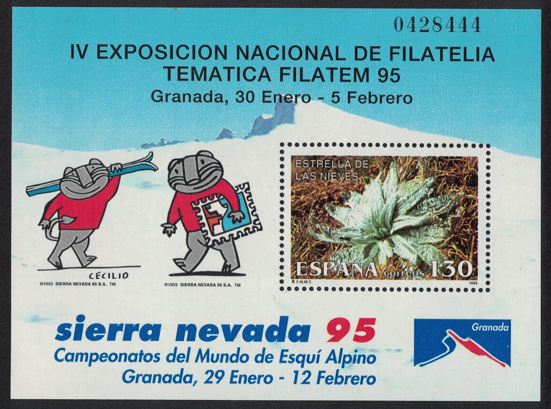 Spain Snow Star Flower Filatem &#39;95 Exhibition MS 1995 MNH SG#MS3311