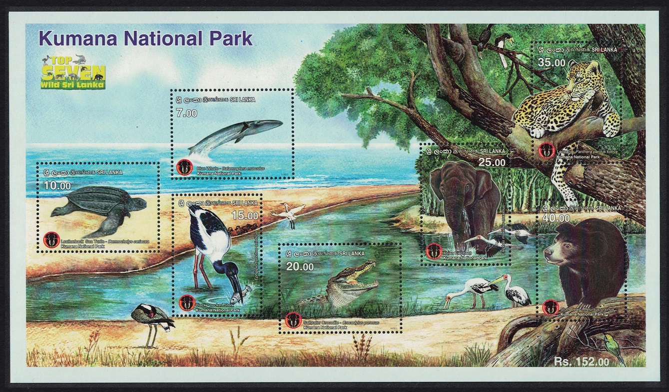 Sri Lanka Stork Bird Elephant Turtle Whale Leopard Bear MS 2015 MNH SG#MS2347