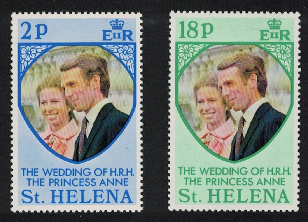 Saint Helena Royal Wedding Princess Anne 2v 1973 MNH SG#295-296 Sc#277-278