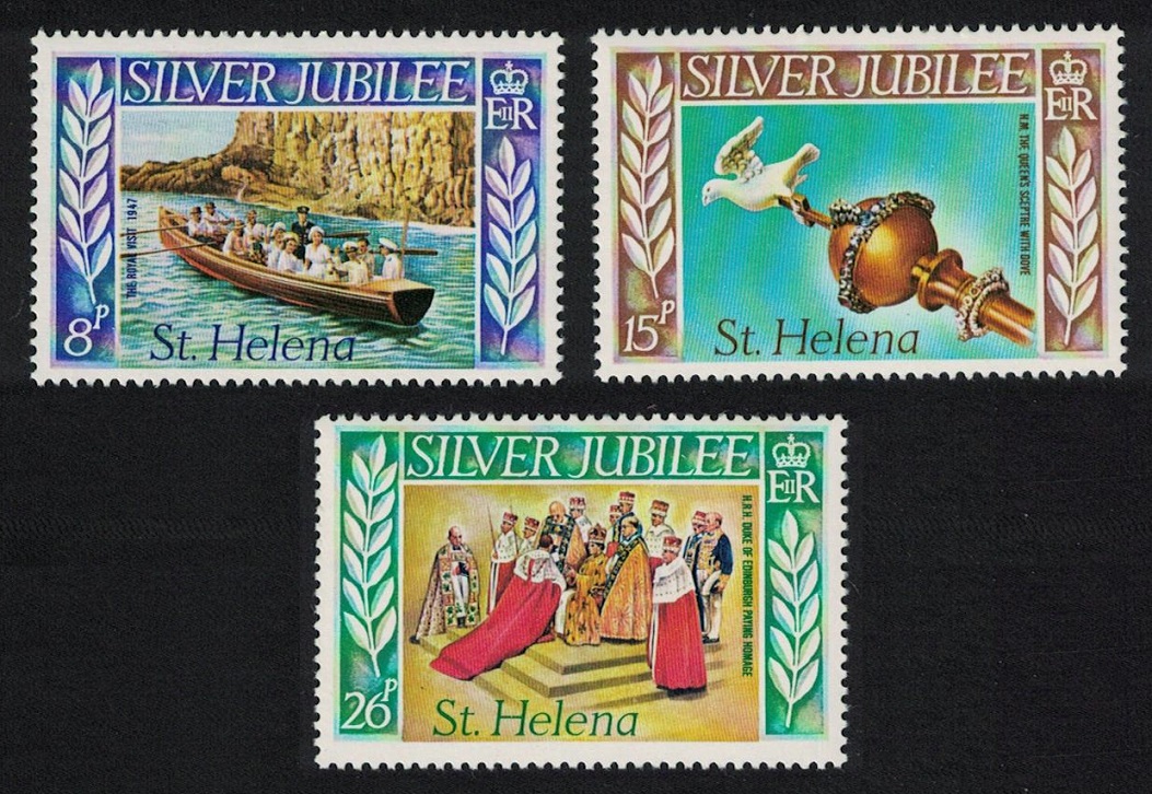 Saint Helena Silver Jubilee 3v 1977 MNH SG#332-334 Sc#311-313