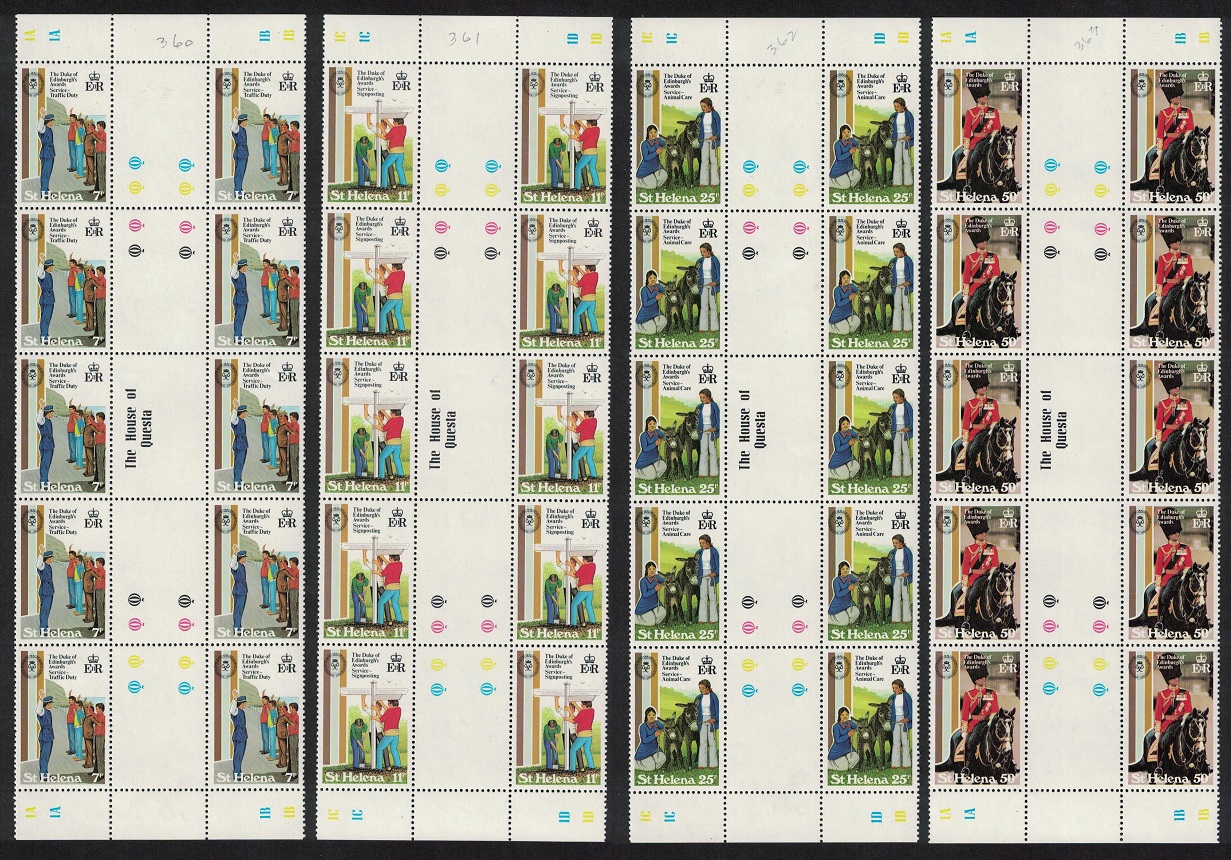 Saint Helena Duke of Edinburgh Award Scheme 4v Gutter Strips 1981 MNH SG#385-388